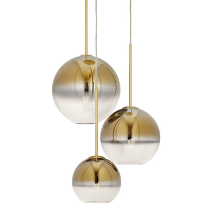 Forte Lighting 2760-03 Callisto 3 Light 18" Wide Multi Light Pendant - Black