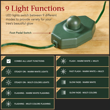 Best Choice Products 4.5ft Pre-Lit Sparse Christmas Tree w/100 2-in-1 LED Lights, Cordless Connection, Metal Stand