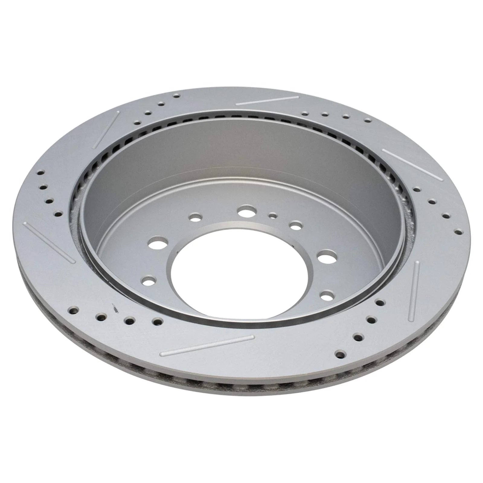 TRQ Brake Rotor Drilled Slotted Zinc Coated & Ceramic Pad w/Hardware Front & Rear