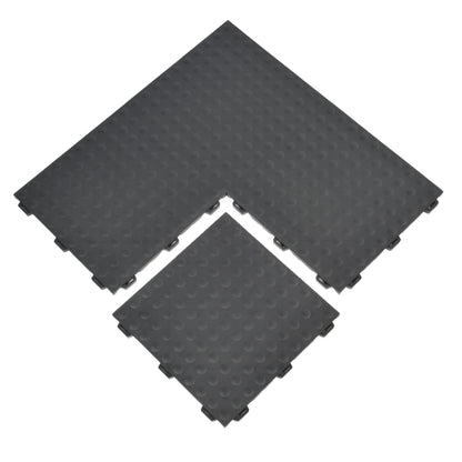 Greatmats 12" x 12" Black PVC Interlocking Floor Mats 25 Sq Ft Coverage Area Waterproof 25 Pieces