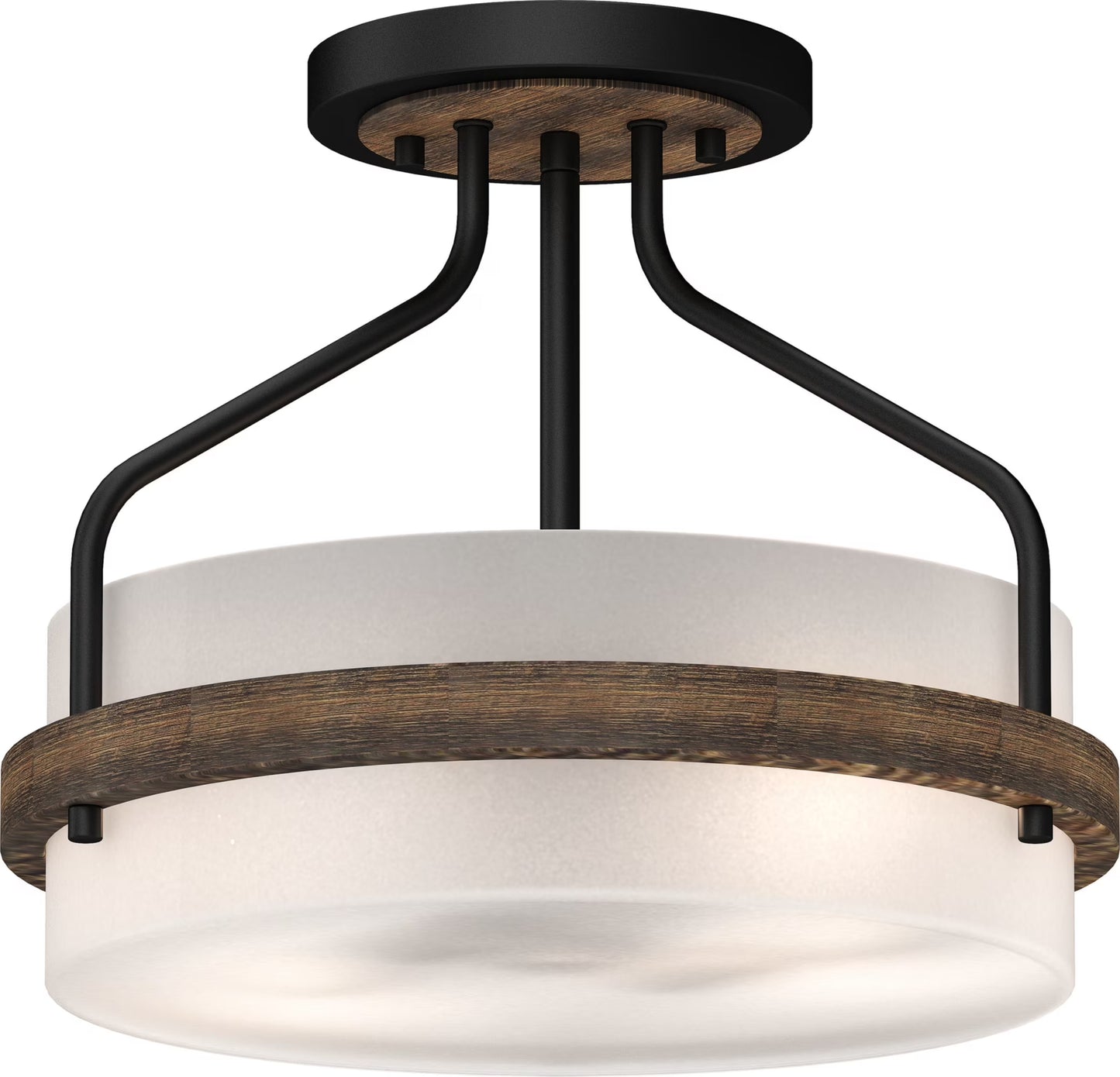 Volume Lighting 4743 Emery 2 Light 13" Wide Semi-Flush Ceiling Fixture - MultiColor