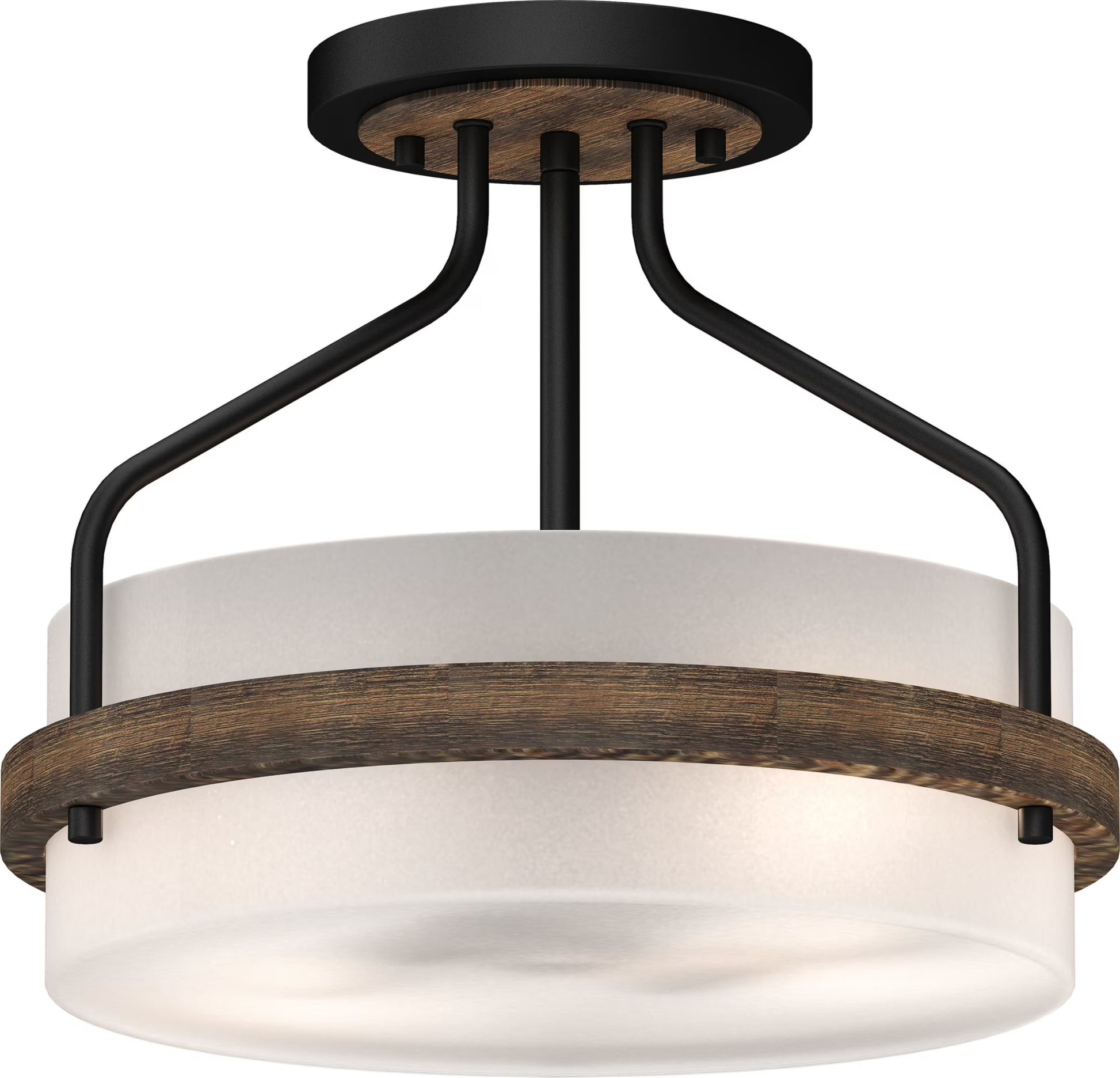 Volume Lighting 4743 Emery 2 Light 13" Wide Semi-Flush Ceiling Fixture - MultiColor