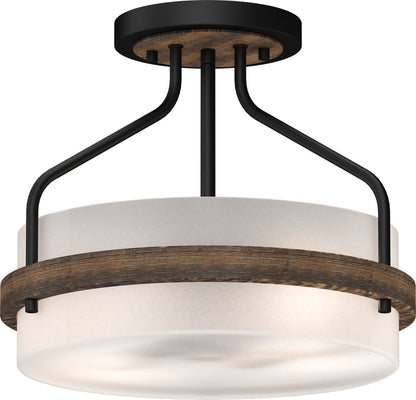 Volume Lighting 4743 Emery 2 Light 13" Wide Semi-Flush Ceiling Fixture - MultiColor