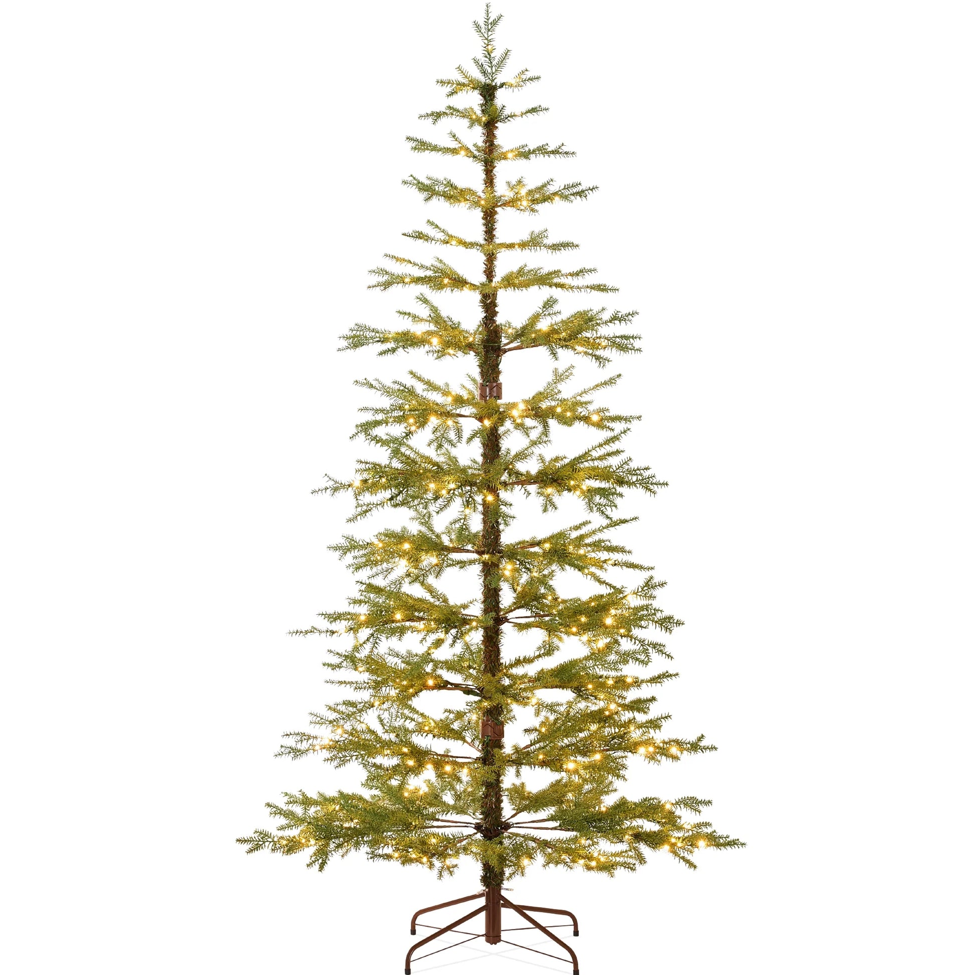 Best Choice Products 4.5ft Pre-Lit Sparse Christmas Tree w/100 2-in-1 LED Lights, Cordless Connection, Metal Stand