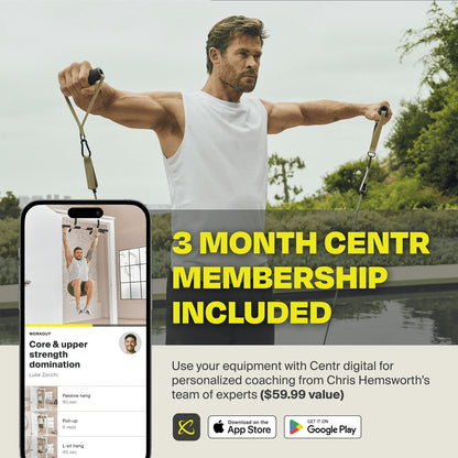 Centr By Chris Hemsworth Multi-Functional Pull up Bar for Total Body Home Workouts + 3-Month Membership