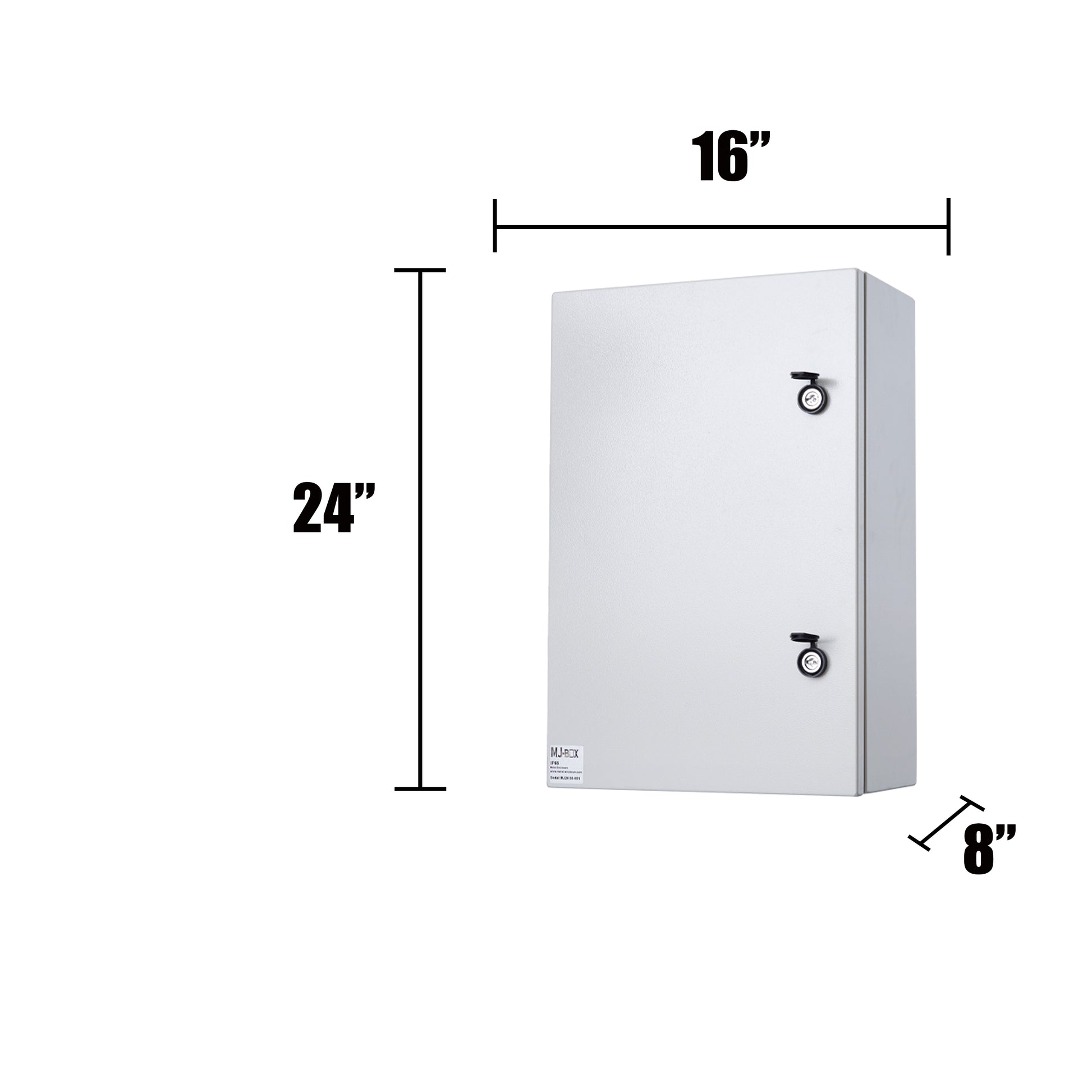 Autovo 24 x 16 x 8 In Carbon Steel Electrical Enclosure Box Waterproof IP66 Wall Mount Junction Box with Mounting Plate