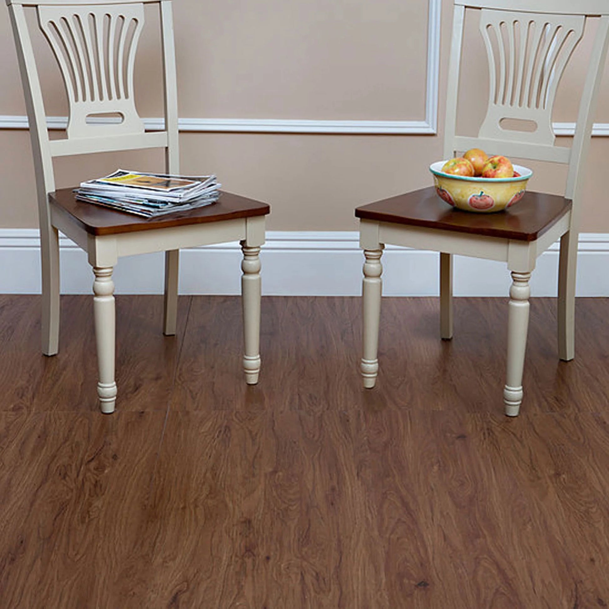 Achim Home Furnishings Tivoli II Peel & Stick Vinyl Floor Planks, Mahogany, 10Pk (4 Pack)