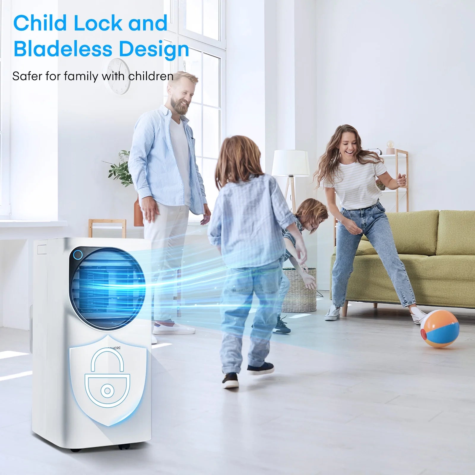 FOHERE 12000 BTU Portable Air Conditioner for Room Cooling and Heating, Covers up to 550 Sq. Ft, 4 IN 1 All Season AC Portable Air Conditioner with Remote Control and Window Kit, White