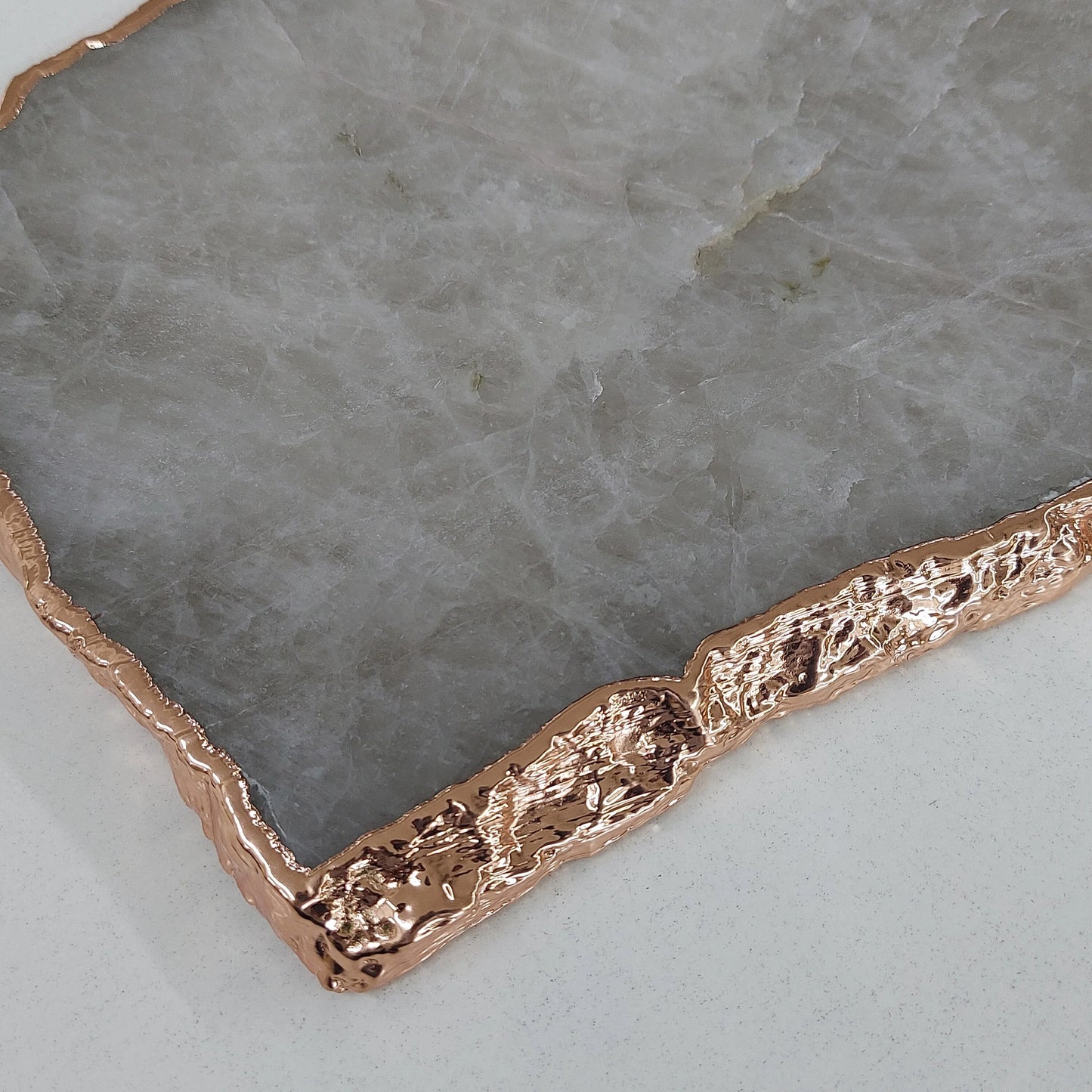 Green Aventurine Cheese Board Quartz Charcuterie Tray Agate Table Centrepiece for Christmas Decor