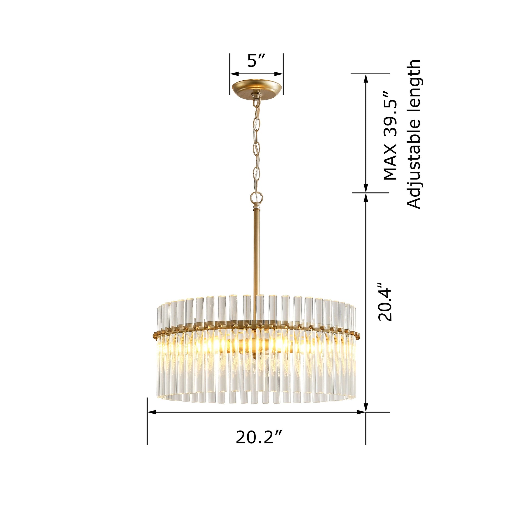 The Lighting Store Casandra Brushed Champagne Silver 5-light Crystal Chandelier