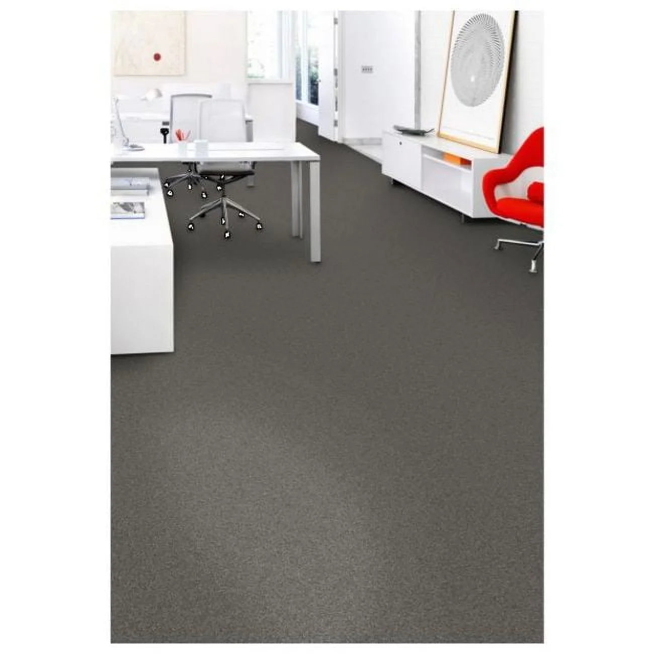 Mohawk Advance 24" x 24" Carpet Tile with Colorstrand Nylon Fiber in Deep Water (96 sq ft per carton)