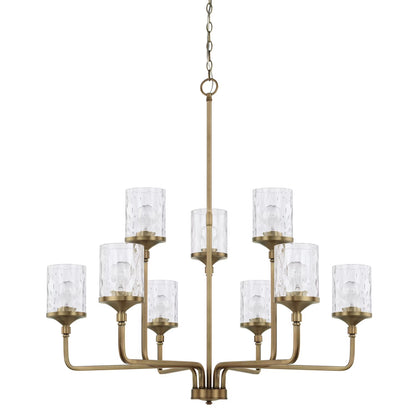 Capital Lighting 428891-451 Colton 9 Light 38" Wide Chandelier - Brass