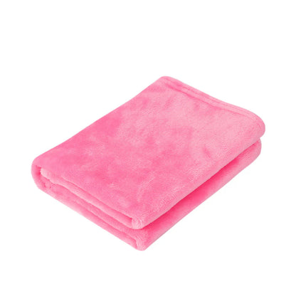 Naughtyhood Christmas Home Textiles 50X70CM Fashion Solid Soft Throw Kids Blanket Warm Coral Plaid Blankets Flannel Clearance sale