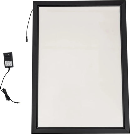 LED Poster Frame, 27" x 40" Flip Design LED Backlit Poster Frames, Illuminated Movie Poster Frame Wall Arts Aluminum Lighting Photo Frames for Home Theater Advertisement