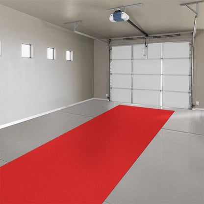 House Home & More Red Pile 6' x 10' Indoor/Outdoor Ribbed Carpet Roll for Boat, Basement, or Garage