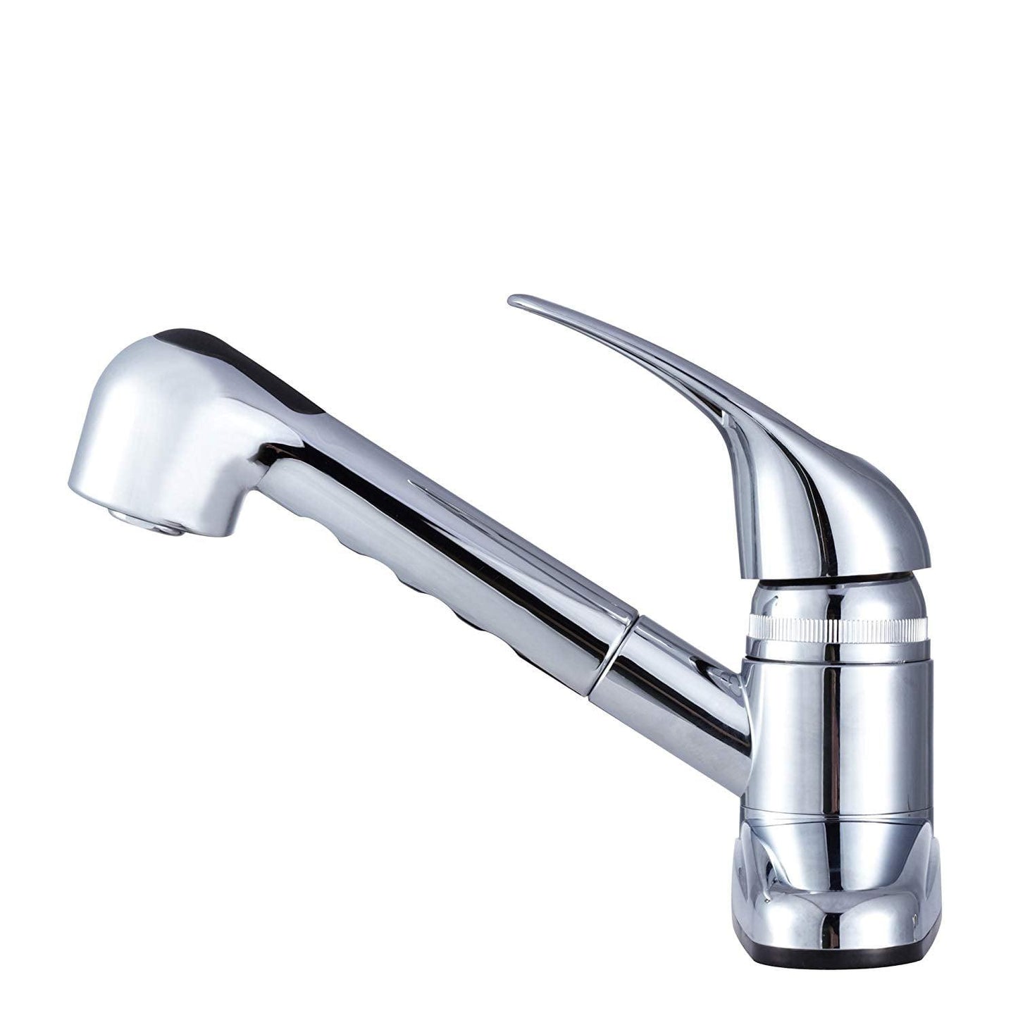 Dura Faucet DF-PK100-CP Single Lever Pull-Out Kitchen Faucet for RVs - Chrome