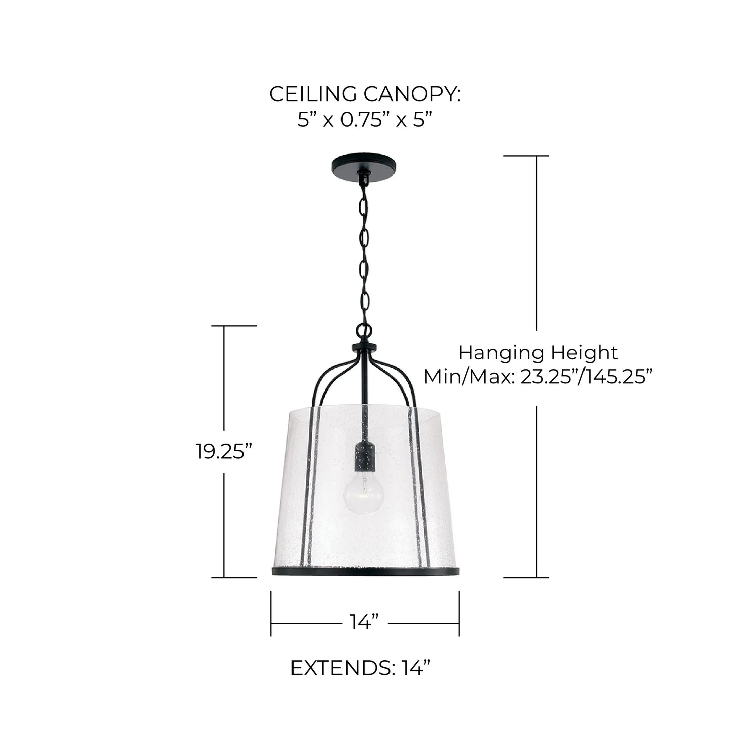 Capital Lighting 347011 Madison 14" Wide Pendant - Brass
