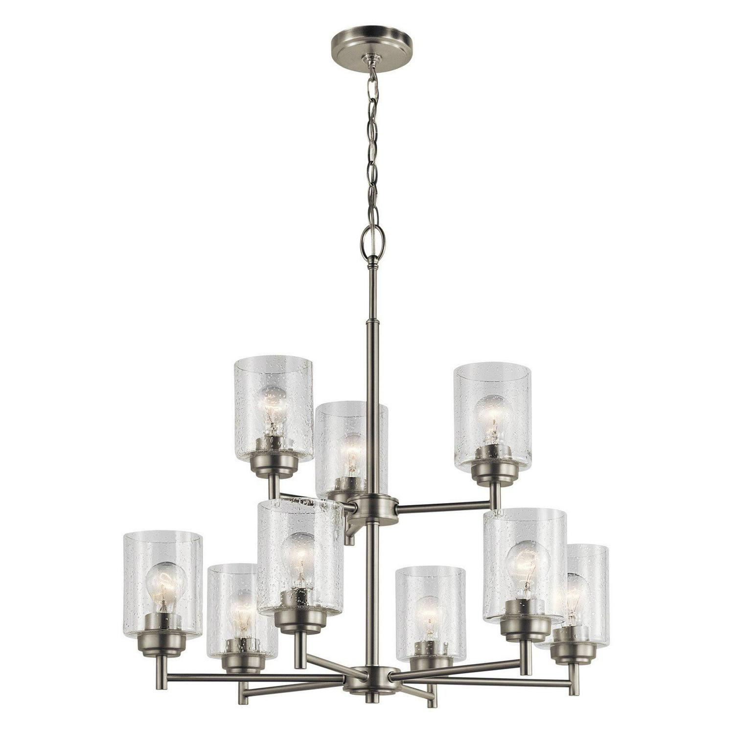 44031NI-Kichler Lighting-Winslow - 9 light 2-Tier Chandelier - 27 inches tall by 27 inches wide-Brushed Nickel Finish -Traditional Installation