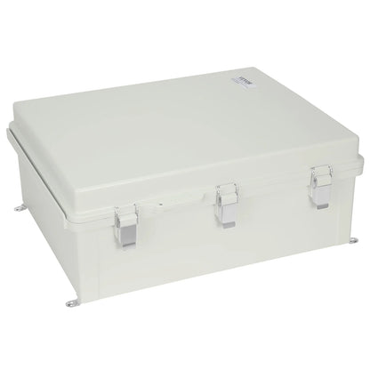 VEVOR Outdoor Electrical Junction Box, 20.87 x 16.92 x 7.87 in, ABS Plastic Electrical Enclosure Box with Hinged Cover Stainless Steel Latch, IP67 Dustproof Waterproof