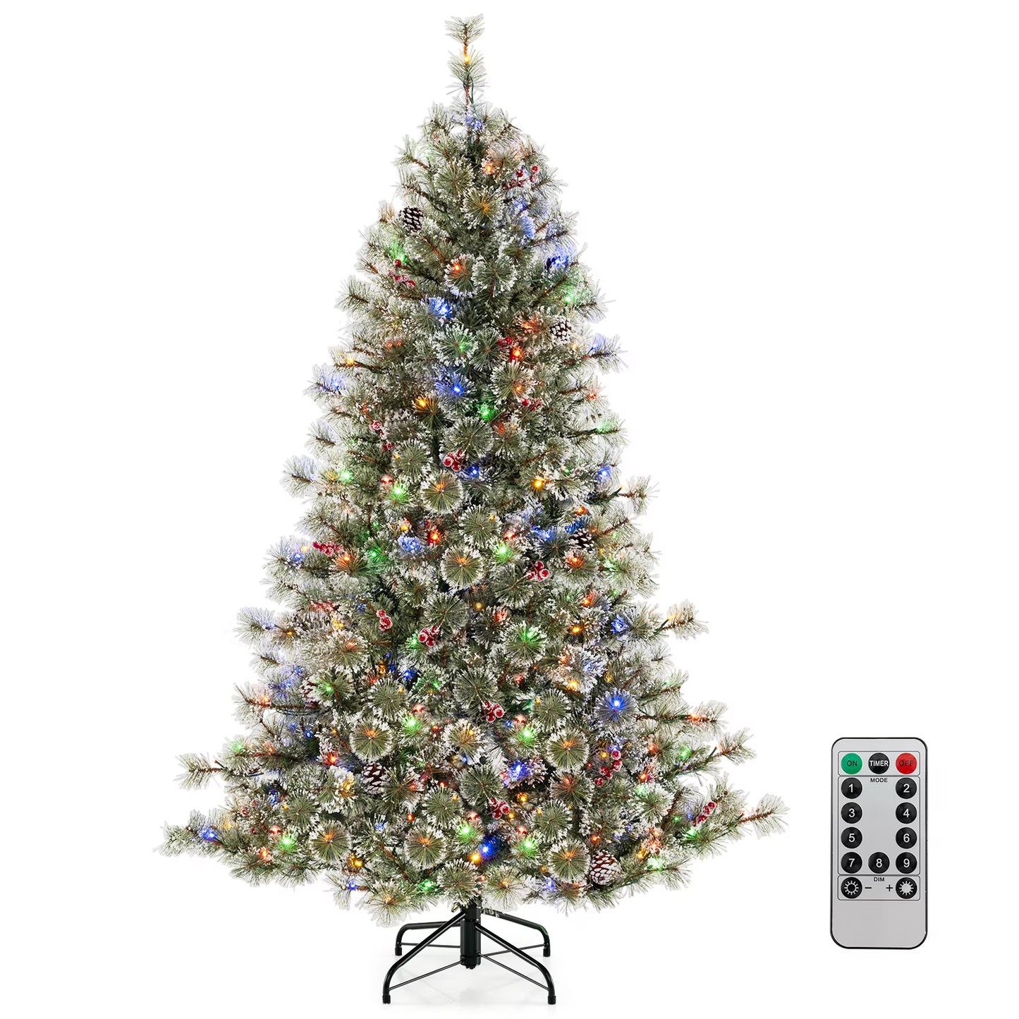 Costway 9 FT Artificial Christmas Tree with 360? Quick Power Connector 1714 Pine Needles