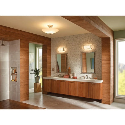 3677NI-Kichler Lighting-Hendrik - 4 light Semi-Flush Mount - with Soft Contemporary inspirations - 12.25 inches tall by 24 inches wide-Brushed Nickel