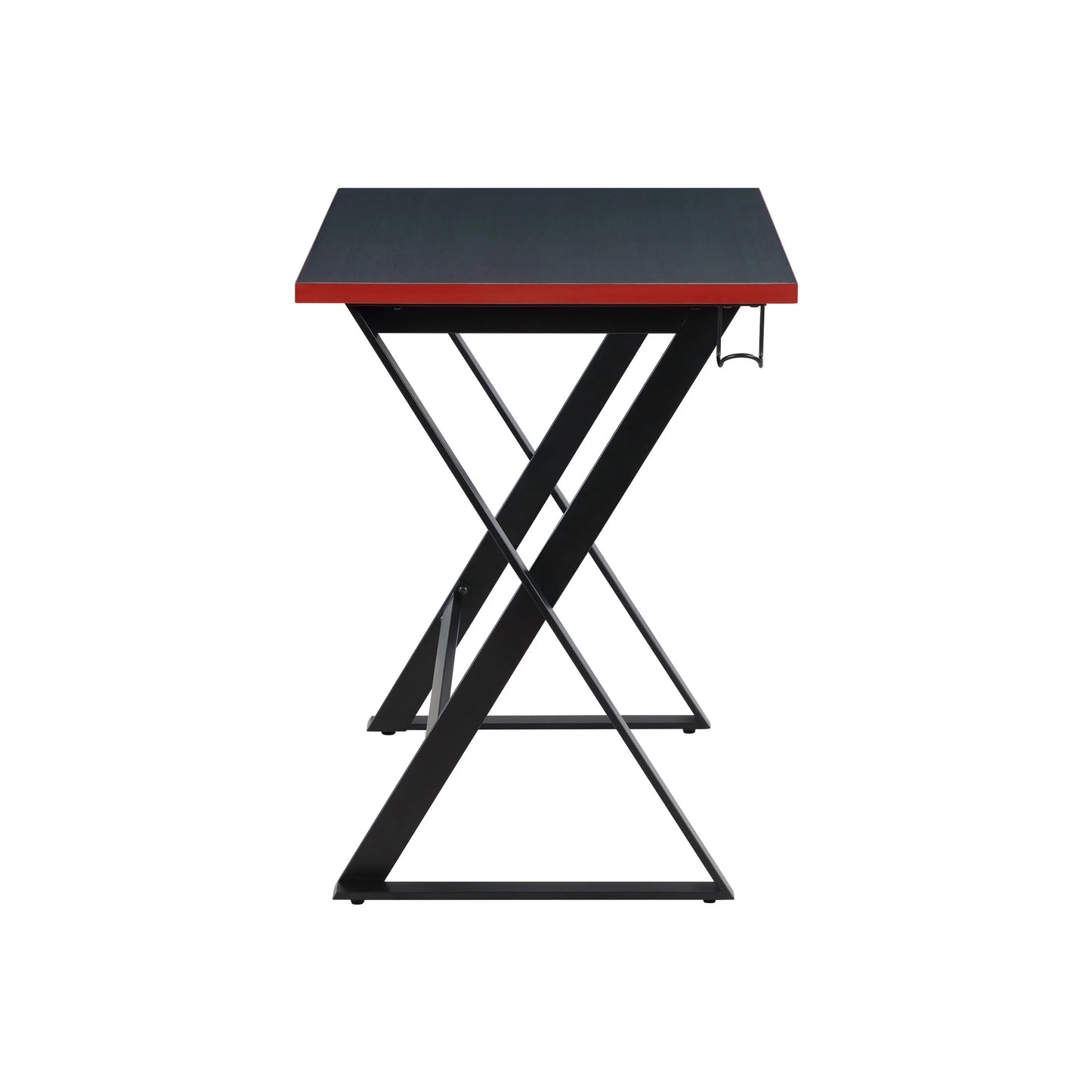 Gamer Gear Jr. Gaming Desk with LED Lighting, Teens and Kids, Red and Black
