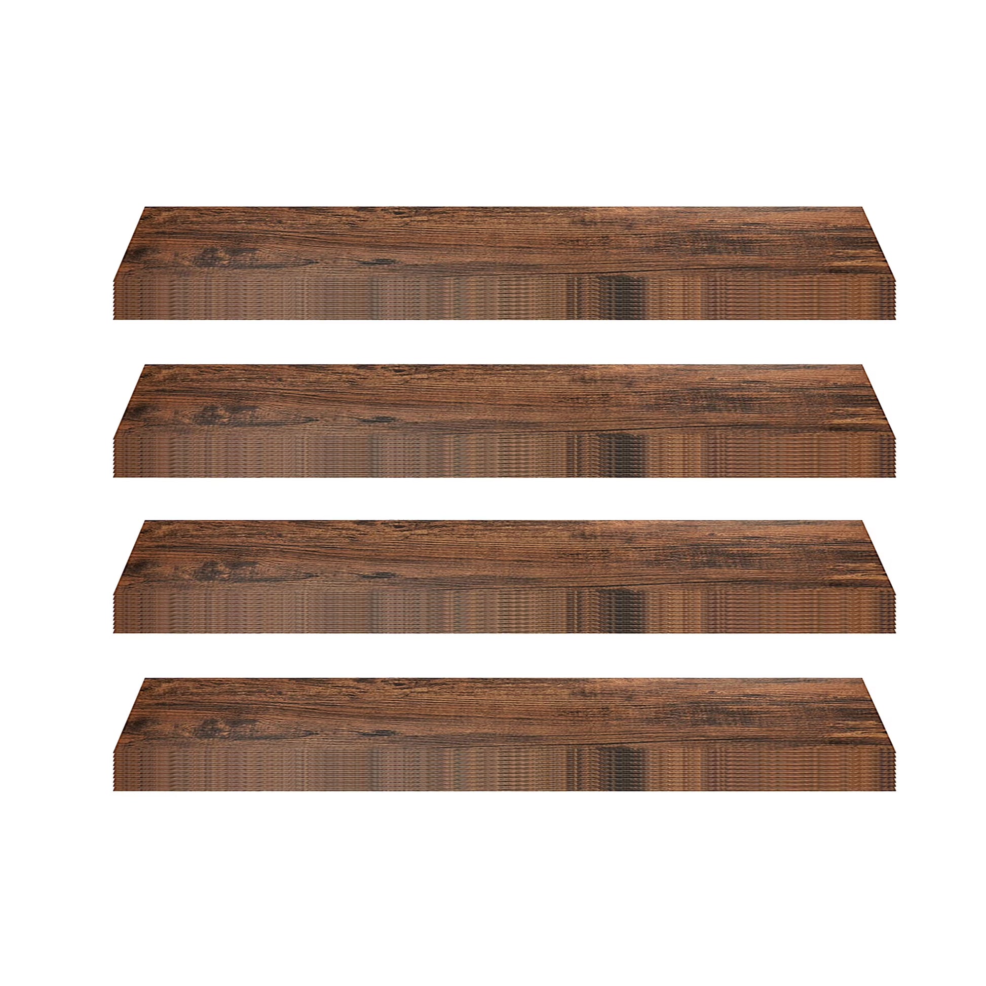 Achim Home Furnishings Tivoli II Peel & Stick Vinyl Floor Planks, Mahogany, 10Pk (4 Pack)
