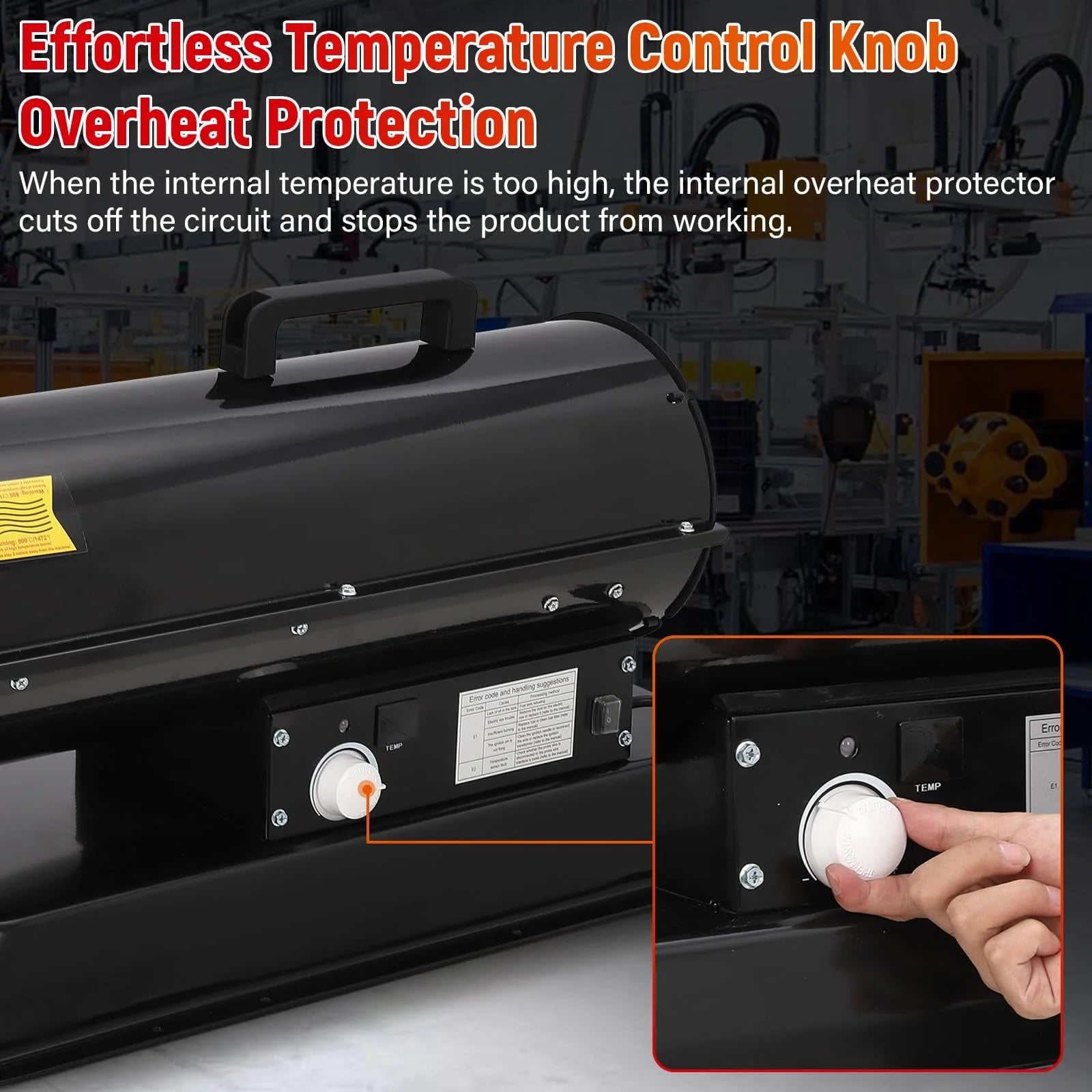 Towallmark Space Heater,80,000 BTU Forced Air Diesel Heater & Kerosene Heater, Space Heaters for Indoor Use,Christmas Gifts