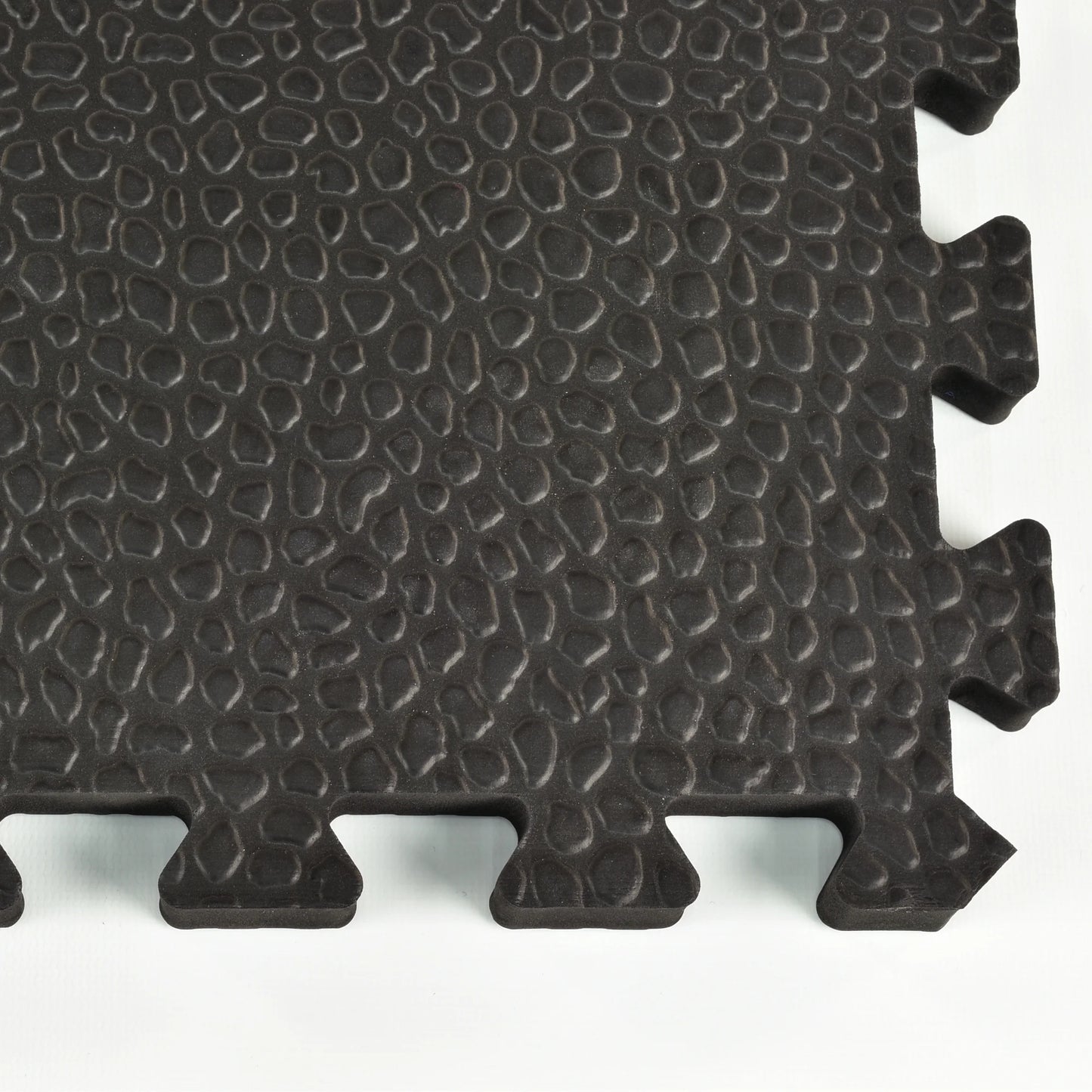 Greatmats Gym Floor Pebble Top Interlocking Foam Tiles Black 10 Pack 2 ft. x 2 ft. x 3/4 in.
