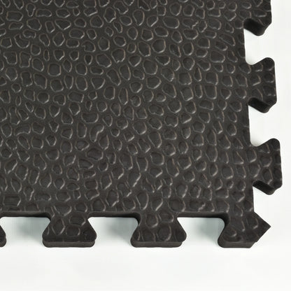 Greatmats Gym Floor Pebble Top Interlocking Foam Tiles Black 10 Pack 2 ft. x 2 ft. x 3/4 in.