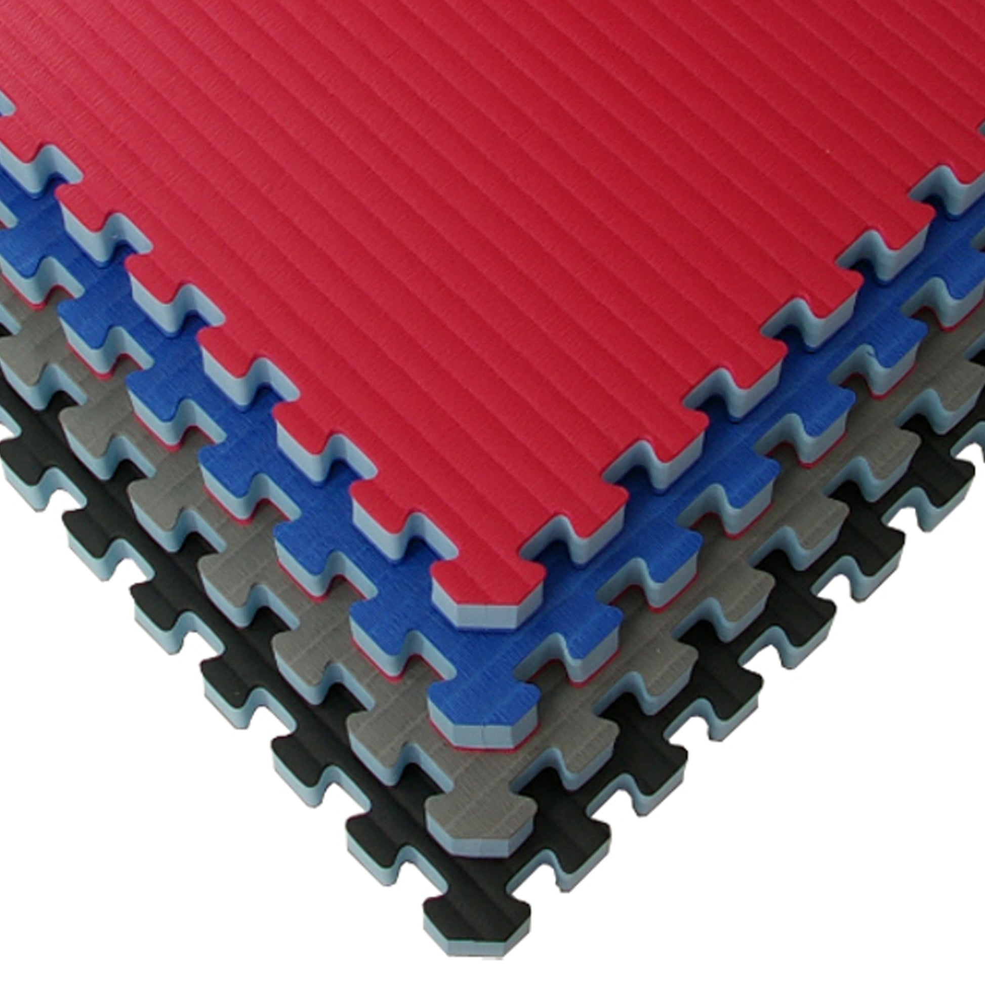 Greatmats Home BJJ MMA Puzzle Mats for Judo, Jiu Jitsu, Black/Gray Tatami finish 10 Pack, 2x2 ft x 1.5 inch