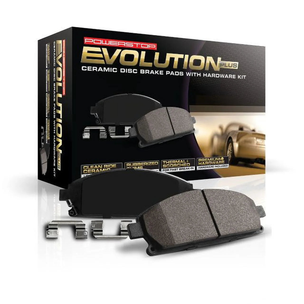 Power Stop Front Z17 Evolution Ceramic Brake Pads with Hardware 17-1363