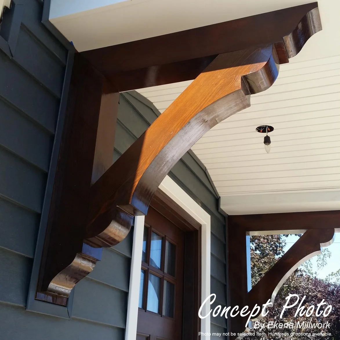 Ekena Millwork 3 1/2"W x 20"D x 28"H Balboa Traditional Smooth Bracket, Western Red Cedar