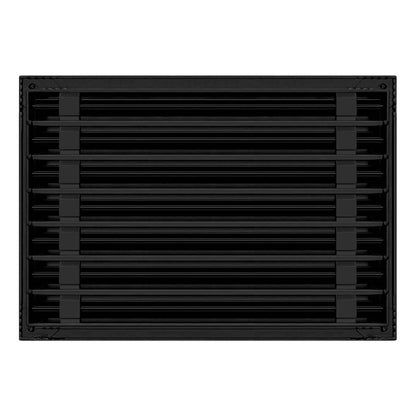 BUILDMART - 20x14 Modern AC Vent Cover - Decorative Black Aluminum Air Vent - Standard Linear Slot Diffuser - Heating and Cooling Register Grille for Ceiling, Walls & Floors - Texas Buildmart