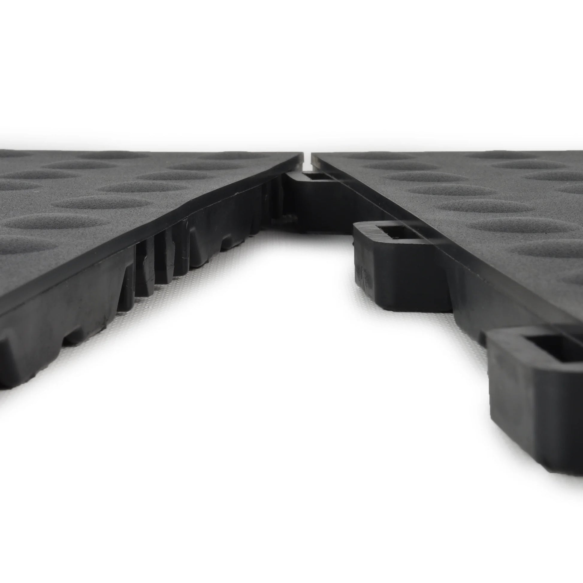 Greatmats 12" x 12" Black PVC Interlocking Floor Mats 25 Sq Ft Coverage Area Waterproof 25 Pieces