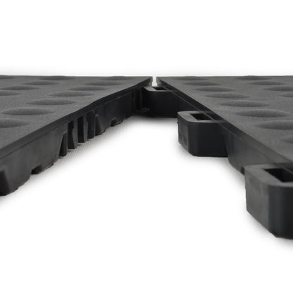 Greatmats 12" x 12" Black PVC Interlocking Floor Mats 25 Sq Ft Coverage Area Waterproof 25 Pieces