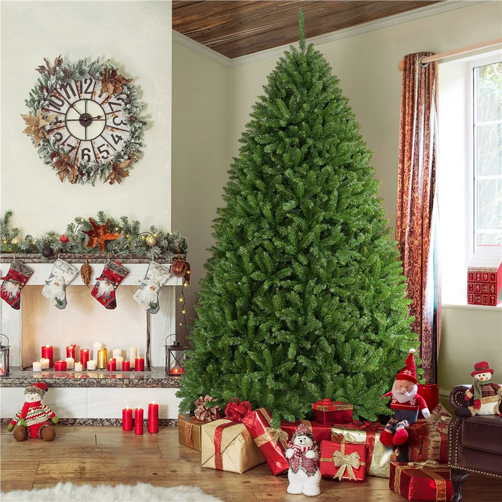 Topeakmart 7.5 ft Ultra-Thick Artificial Christmas Tree Holiday Decoration Tree with Foldable Stand and 2326 Branch Tips Green