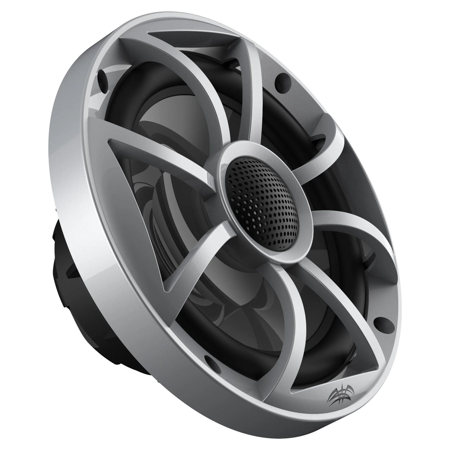 Fusion MS-RA60 Marine Stereo With 2 Pairs of Wet Sounds OE-65ic-S-RGB 6.5" Silver Grill Marine Speakers with RGB Lighting