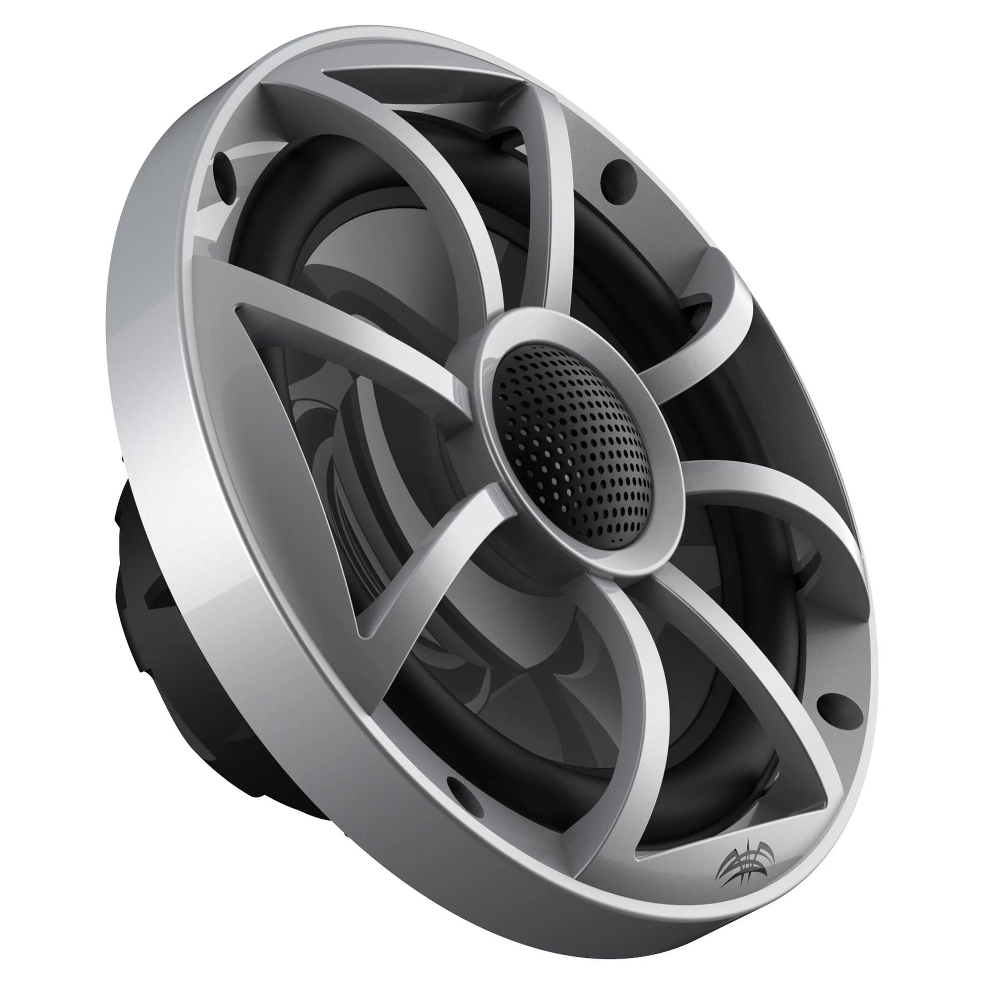 Fusion MS-RA60 Marine Stereo With 2 Pairs of Wet Sounds OE-65ic-S-RGB 6.5" Silver Grill Marine Speakers with RGB Lighting