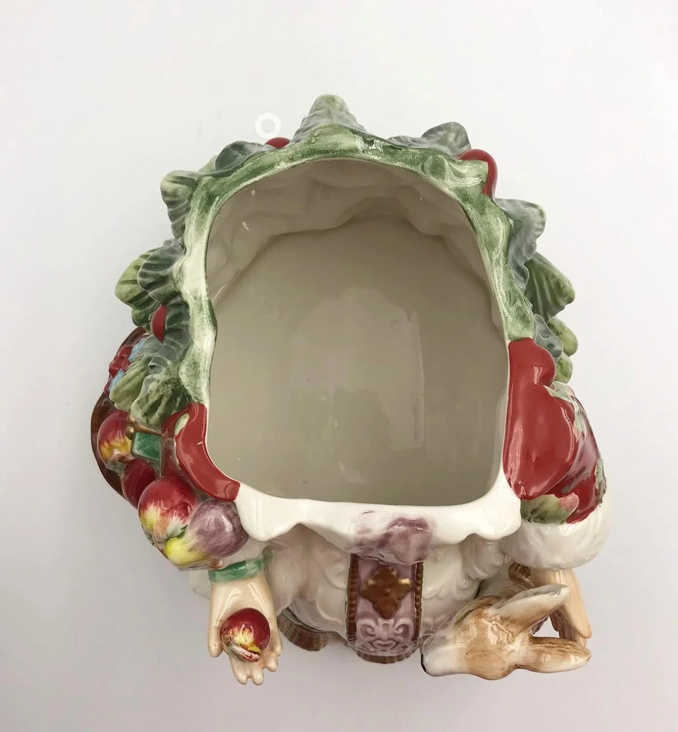 Cosmos Gifts 10545 Fine Ceramic Victorian Harvest Santa with Deer and Christmas Tree Cookie Jar, 11-1/4" H