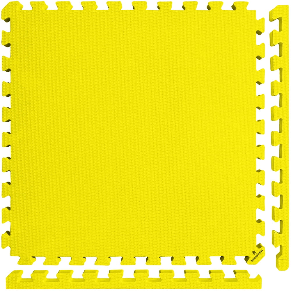 Meister X-THICK 1.5" Interlocking EVA Foam Mats - 2X Cushion for Wrestling, MMA Takedowns & Gymnastics - 2'x2' Tiles - Black - 10 Tiles (40 Sqft)