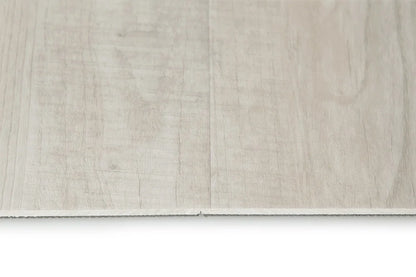 Dekorman Silverlake Creamy Elm Click-Locking, 48in L x 7.1in W x 5mm/20mil Waterproof Click Lock Luxury Vinyl Plank Flooring (23.64 Sq.ft./Case)