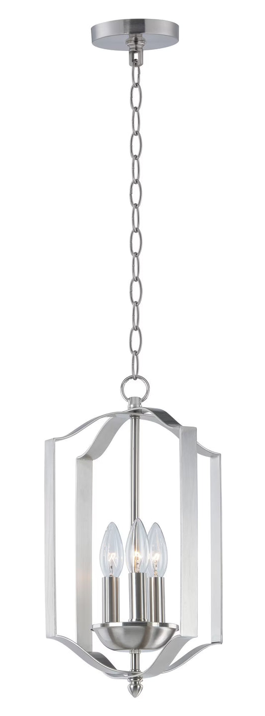 10035SN-Maxim Lighting-Provident-Three Light Pendant-10 Inches wide by 16 inches high-Satin Nickel Finish -Traditional Installation