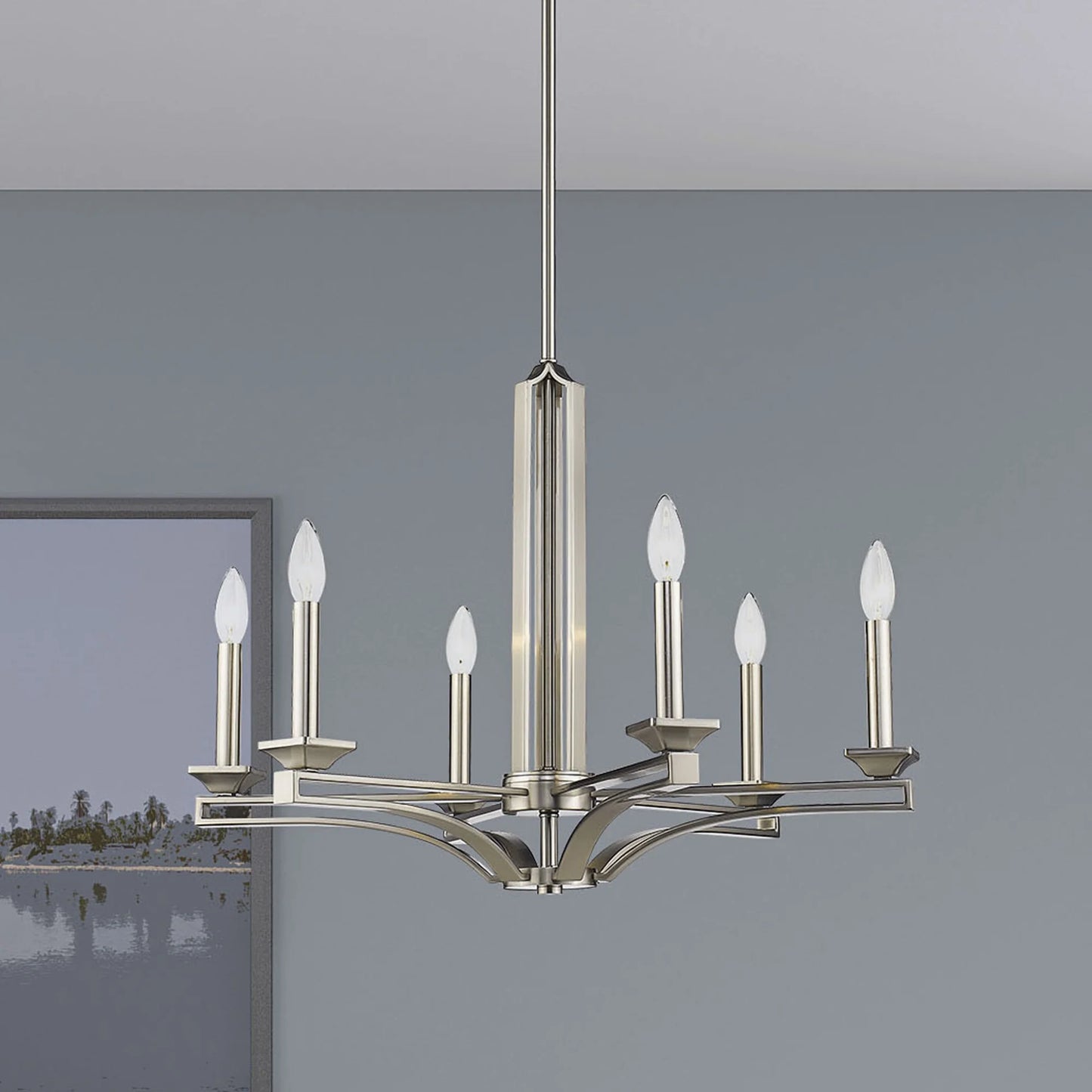 Livex Lighting Trumbull 6 Light Chandelier in Antique Brass