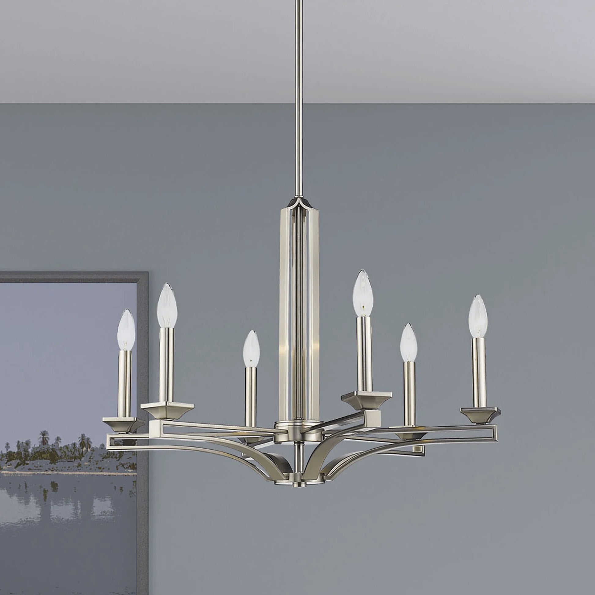 Livex Lighting Trumbull 6 Light Chandelier in Antique Brass