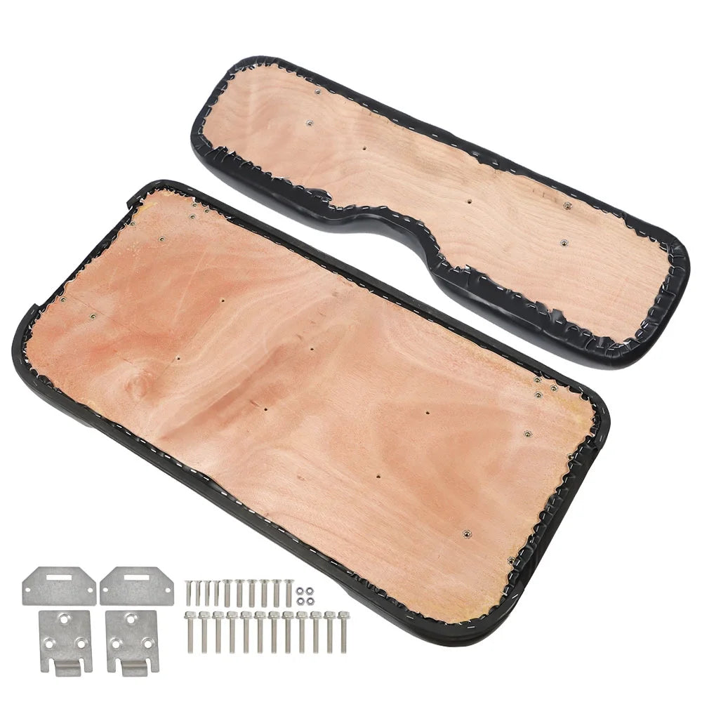 SHZAITOR For EZGO Medalist TXT Golf Cart 1994-2013 Black Front Seat Cushion with Hardware