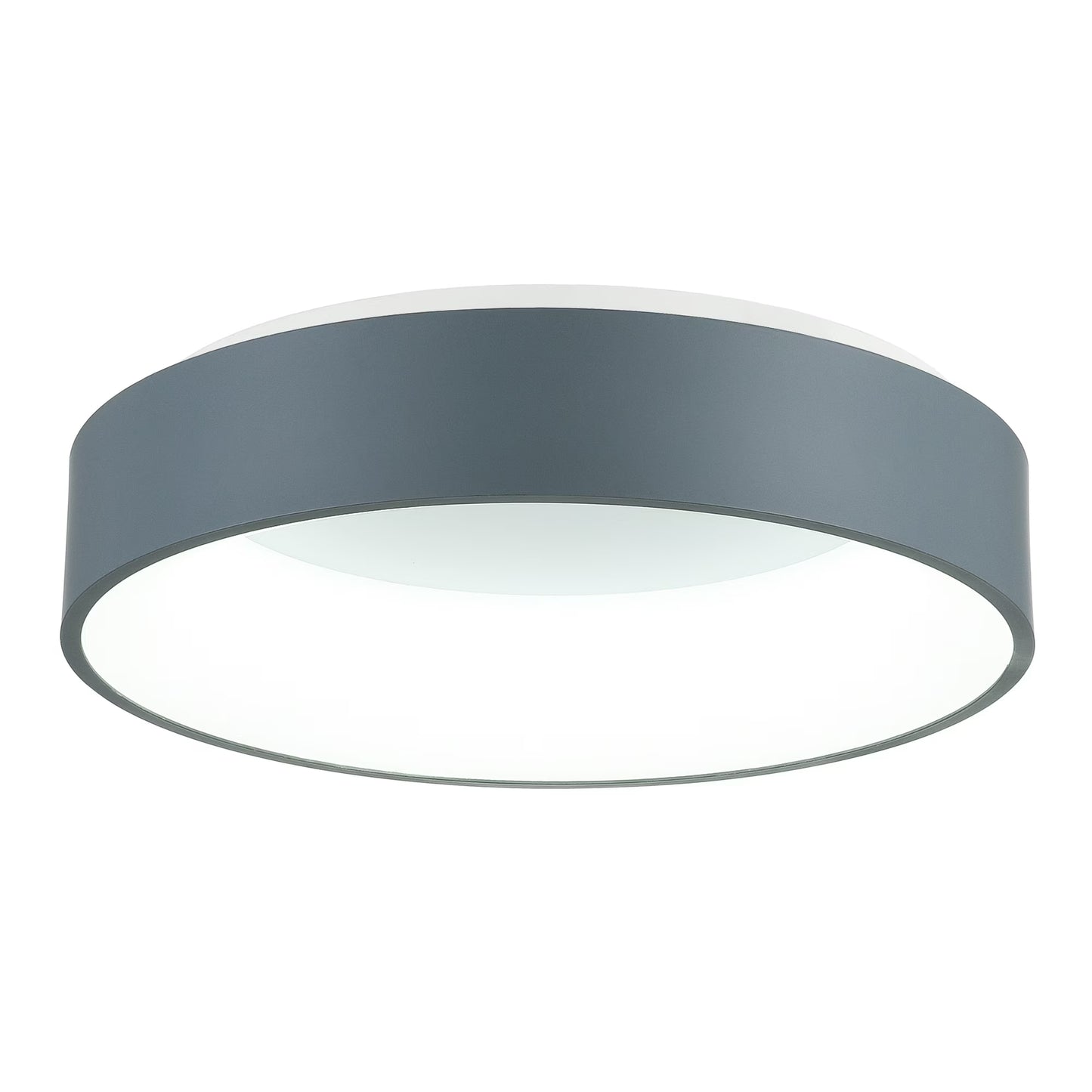 CWI Lighting Arenal Drum Shade Metal LED Flush Mount Light in White