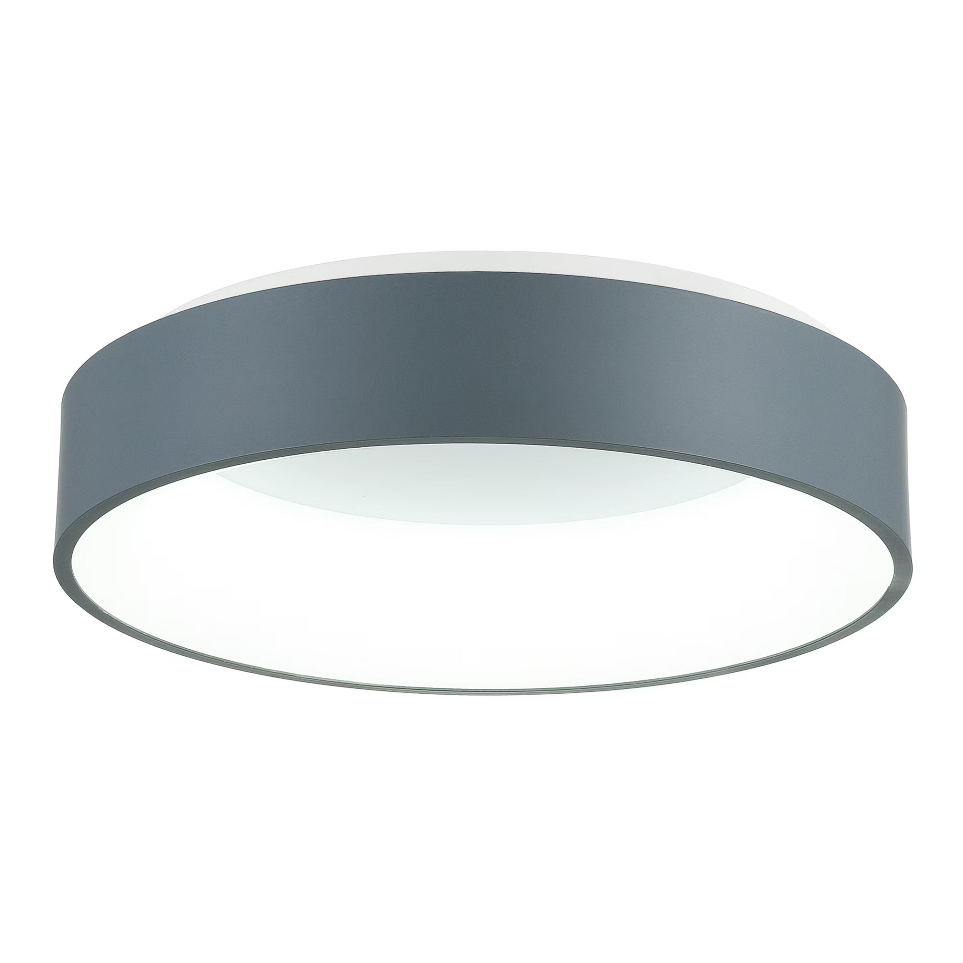 CWI Lighting Arenal Drum Shade Metal LED Flush Mount Light in White