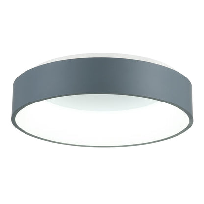 CWI Lighting Arenal Drum Shade Metal LED Flush Mount Light in White