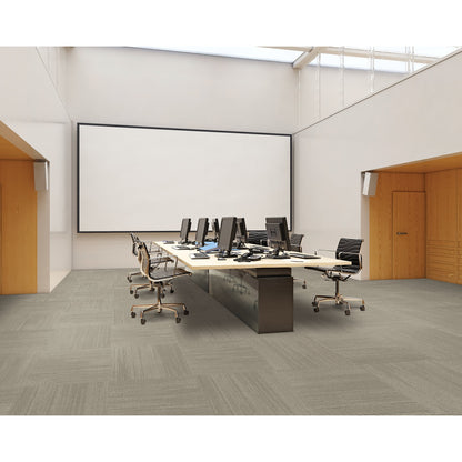 Mohawk Elite 24" x 24" Carpet Tile with Colorstrand Nylon Fiber in Dove (96 sq ft per carton)